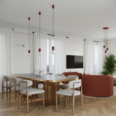 Pendant light Mido, red