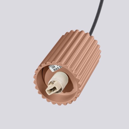 Pendant light Mido, mocha, 3 lights