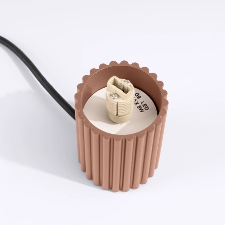 Table lamp Mido, mocha