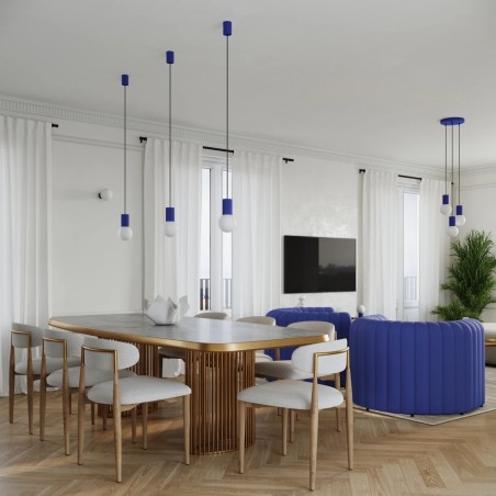 Pendant light Mido, ultramarine blue