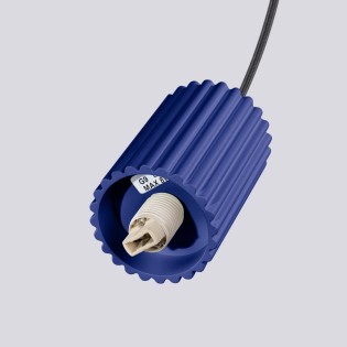 Pendant light Mido, ultramarine blue, 3 lights