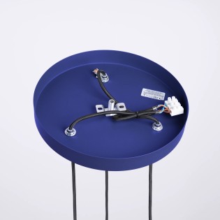 Pendant light Mido, ultramarine blue, 3 lights