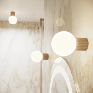 Wall light Mido, taupe finish