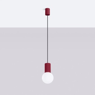 Pendant light Mido, bourgogne