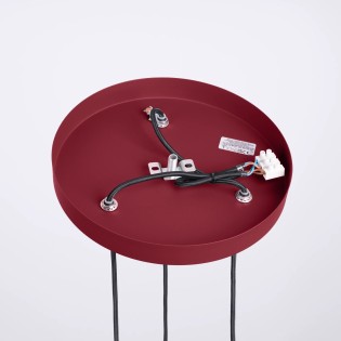 Pendant light Mido, bourgogne , 3 lights