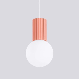 Pendant light Mido, peach