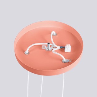 Pendant light Mido, peach, 3 lights