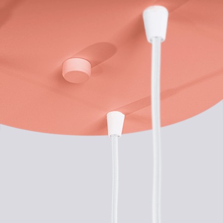 Pendant light Mido, peach, 3 lights