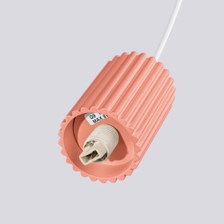 Pendant light Mido, peach, 3 lights