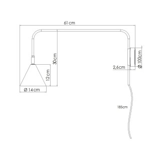 Wall light Naon, gold