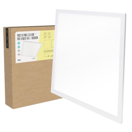 Pack 10 Panel LED 40W 4,000 Lm 6500ÂºK 60x60Cm PRO Flicker Free 60.000H