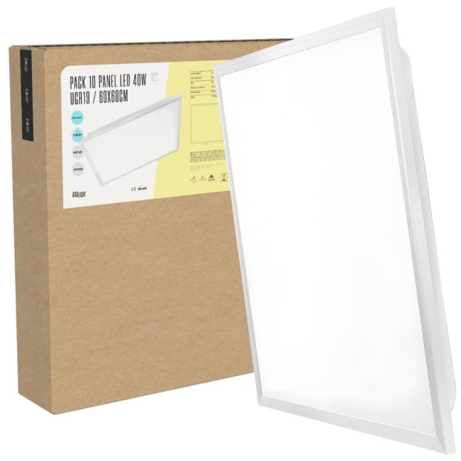 Pack 10 Panel Led  - Modular 600x600 40W 4000 K