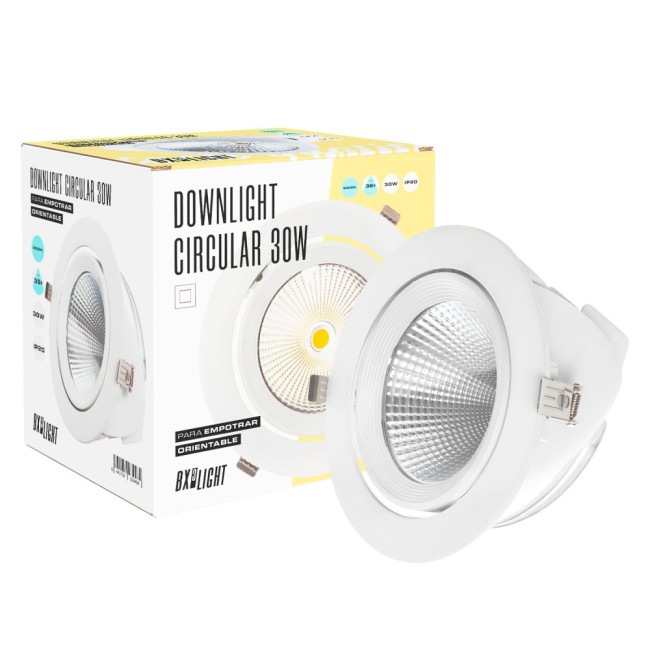 LED Downlight 30W  3000Lm 6000ºK Orientable UGR17 50.000H