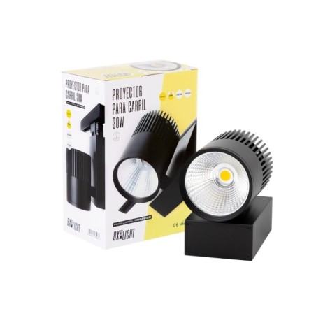 Foco de Carril LED  30W 2538Lm CRI90 3000ÂºK TrifÃ¡sico UGR17 50.000H