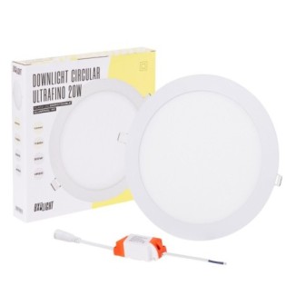 Placa LED 20W 1.600Lm 6000ÂºK Circular 40.000H