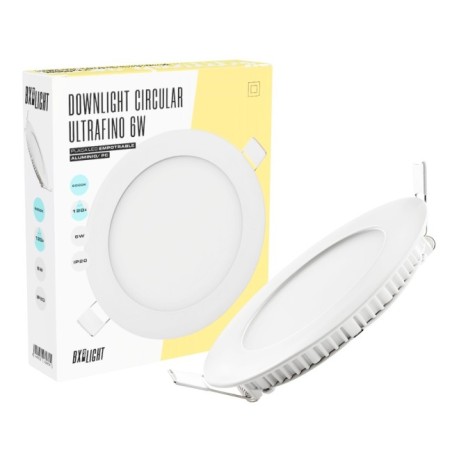 Placa LED 6W 400Lm 6000ÂºK Circular 40.000H