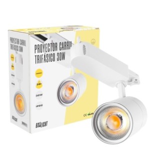 Foco de Carril LED  30W 2700Lm CRI90 4200ÂºK TrifÃ¡sico 40.000H