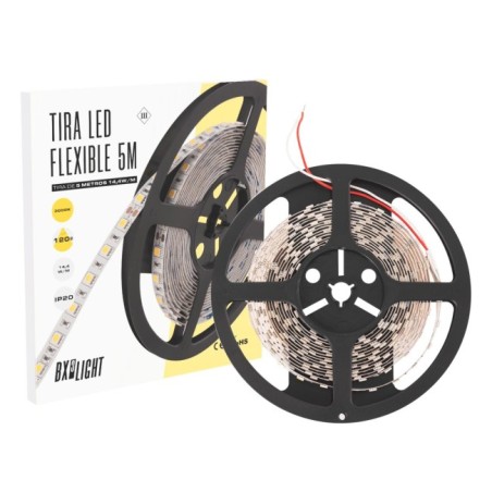 Tira LED 300 x SMD5050 14,4W/M 24VDC IP20 5M x 5M-Blanco Natural