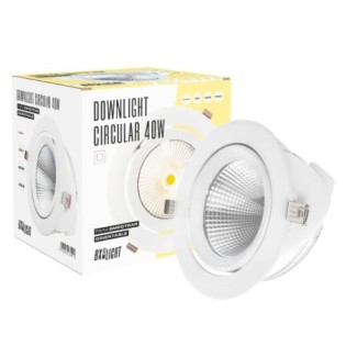 Foco Downlight LED 40W  3760Lm 3000ÂºK Orientable UGR17 50.000H