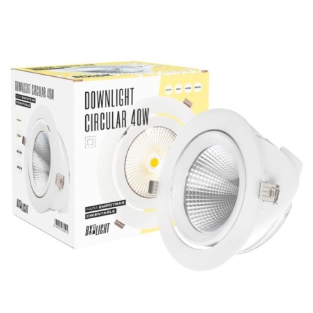 LED Downlight Spotlight 40W  3760Lm 3000ºK Orientable UGR17 50.000H