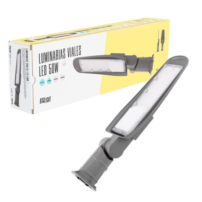 LED streetlight 50W 5.000Lm 3000K IP65 PRO 50.000H