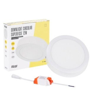 LED Panel Light 12W 870Lm  3000ºK Circular 40.000H