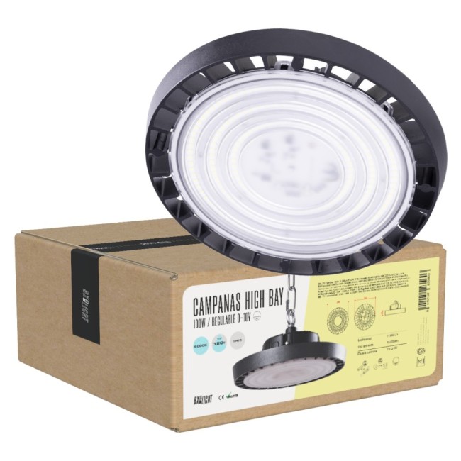 High Bay LED Lamp - Heights 100W IP65 6000 k 120º