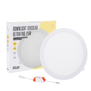 Placa LED 25W 1872Lm  3000ÂºK Circular 40.000H