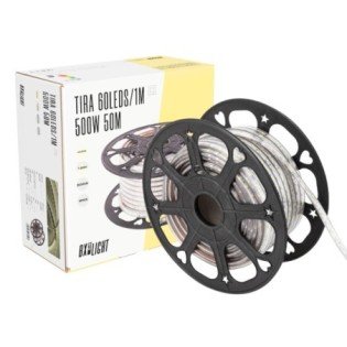 Tira de 60 LEDs/M 500W 42.000Lm 3000ÂºK SMD5050 220VAC IP65 x50M 40.000H