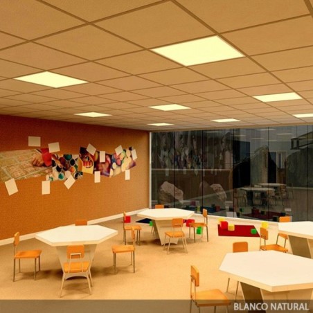 Superslim LED panel 36W 3.623Lm 6000ºK 60x60Cm UGR19 Marco Blanco 40.000H