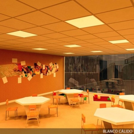 Superslim LED panel 36W 3.623Lm 6000ºK 60x60Cm UGR19 Marco Blanco 40.000H