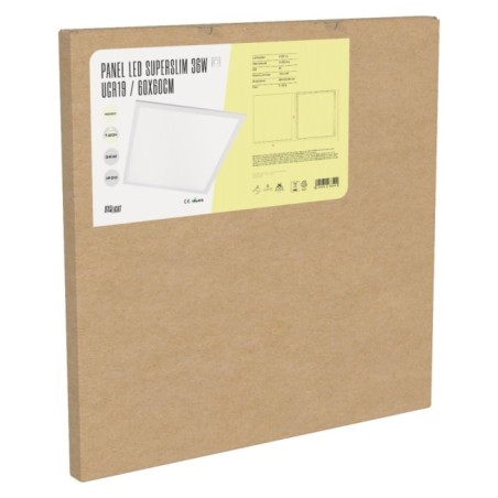Superslim LED panel 36W 3.623Lm 6000ºK 60x60Cm UGR19 Marco Blanco 40.000H