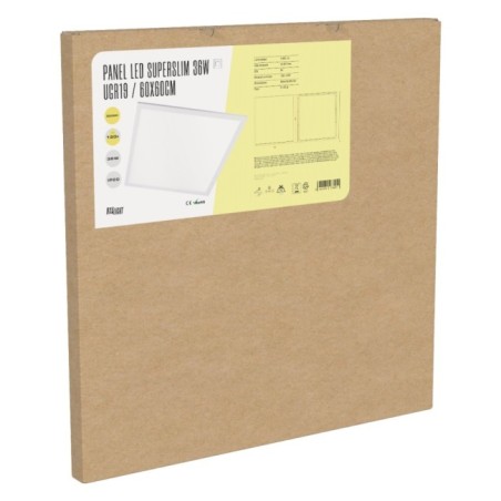 Superslim LED panel 36W 3.623Lm 6000ºK 60x60Cm UGR19 Marco Blanco 40.000H