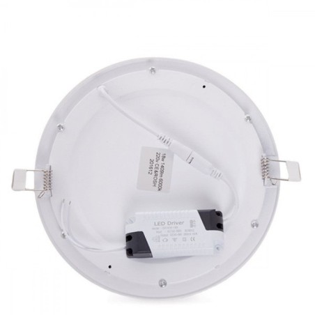 Placa LED 18W 1409Lm  4200ÂºK Circular 40.000H