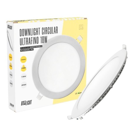 Placa LED 18W 1409Lm  4200ÂºK Circular 40.000H