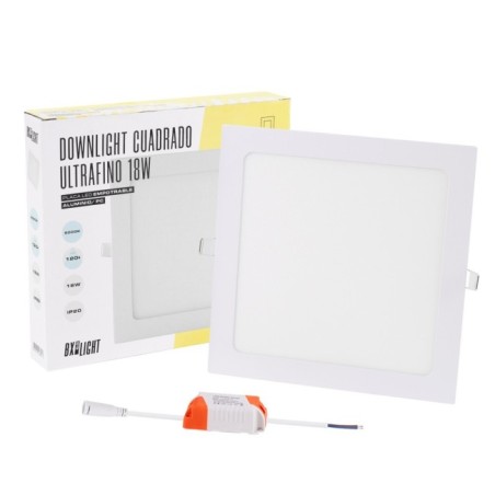 Placa LED 18W 1350Lm  4200ÂºK Cuadrada 40.000H