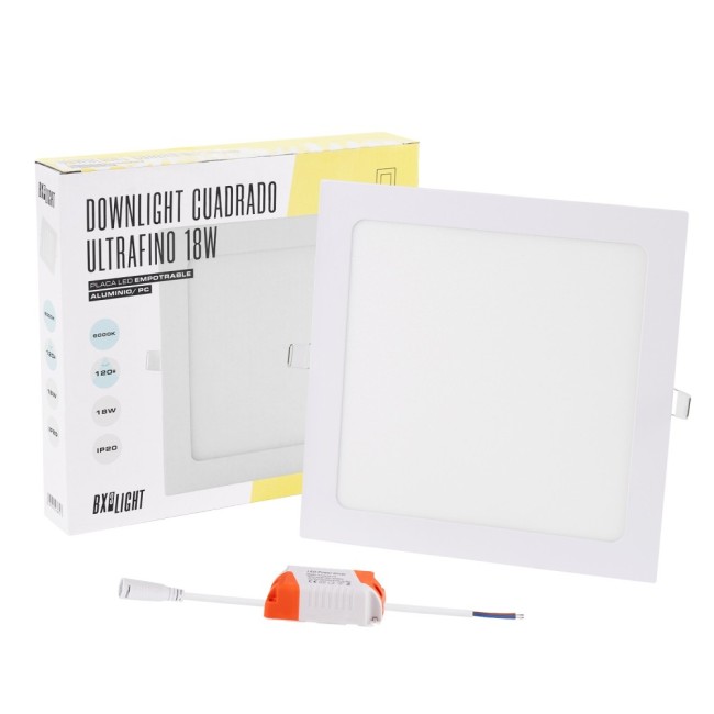 Placa LED 18W 1350Lm  3000ÂºK Cuadrada 40.000H