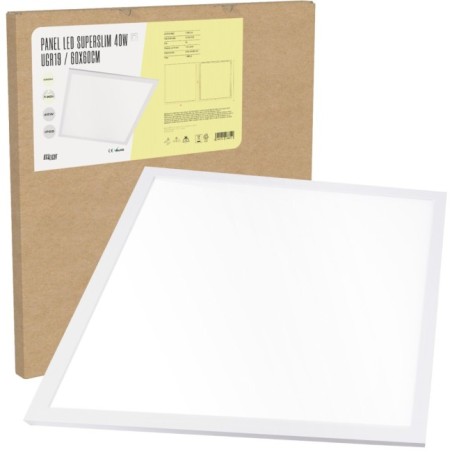 Superslim LED panel 40W 4500Lm  4200ºK 60x60Cm UGR19 40.000H