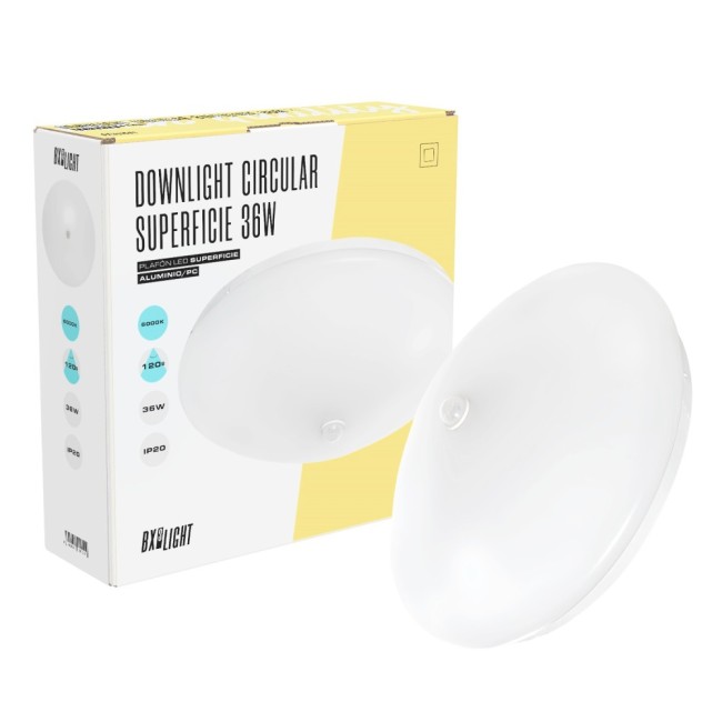 PlafÃ³n LED 18W 1500Lm  4200ÂºK Detector 40.000H