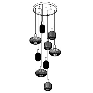 Cluster Pendant Lamp Norma (9 lights)