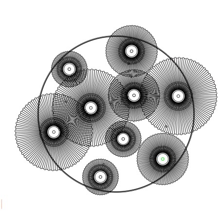 Cluster Pendant Lamp Norma (9 lights)