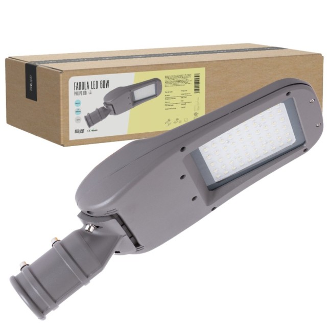 LED streetlight 60W 10.000Lm 6000ºK 0-10V IP65 PRO SMD5050 100.000H