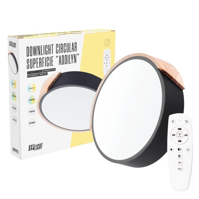 PlafÃ³n LED 18W 1.800Lm Circular Bicolor Addilyn Temperatura Color Ajustable 40.000H