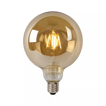 Lucide G125 Filament Bulb Ø12.5 cm LED Dimmable E27 1x8W Amber
