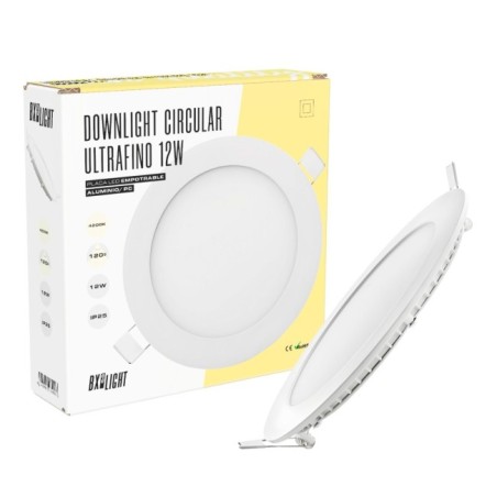 Placa LED 12W 805Lm  3000ÂºK Circular 40.000H