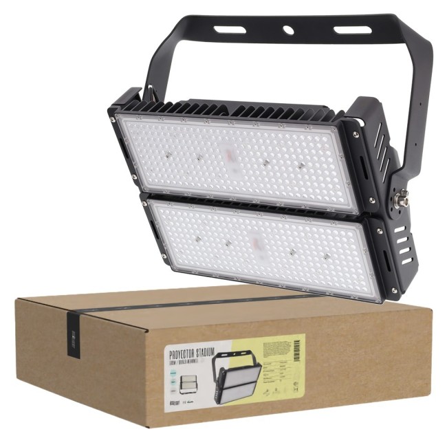 500W LED Stadium Floodlight 75,000Lm Meanwell Driver 1-10V IP65 Philips 3030 100,000H