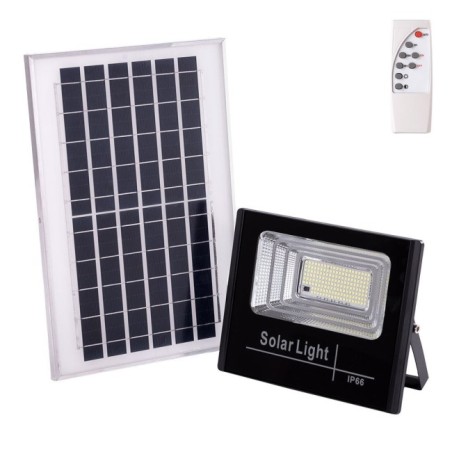 Proyector LED Solar 65W 6500K Panel: 6V/8W BaterÃ­a: 3,2V/5000MaH Control Remoto