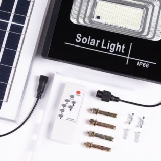 Proyector LED Solar 65W 6500K Panel: 6V/8W BaterÃ­a: 3,2V/5000MaH Control Remoto