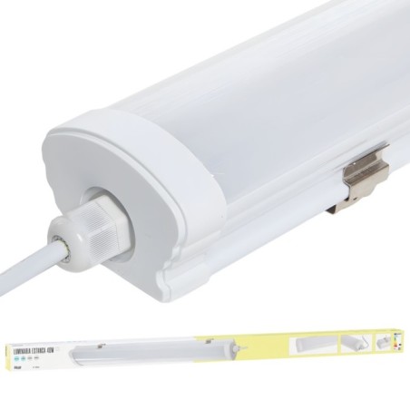 Waterproof LED fixture 40W 3,600Lm 6,000ºK 120cm IP65 50,000H