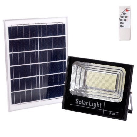 200W 6500K Solar LED Floodlight with 6V/20W Panel and 3.2V/15000mAh Battery